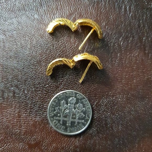 Two toned gold earring (yellow and white) - Picture 6 of 10